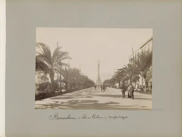 Passeig de Colom with the Columbus Monument at its end