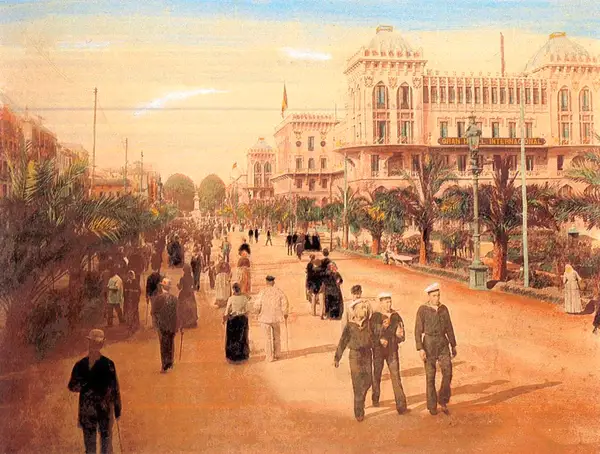 Grand Hotel Internacional, hand-coloured photograph