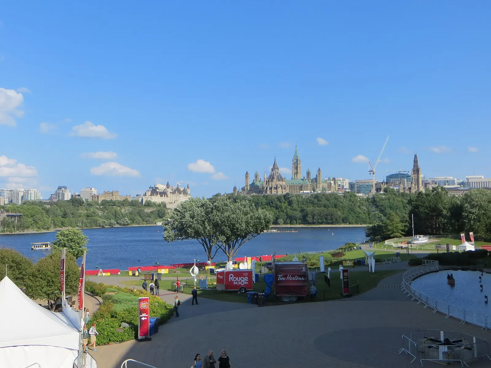 Centre Block: Canadian Parliament from Gatineau (August, 2017)