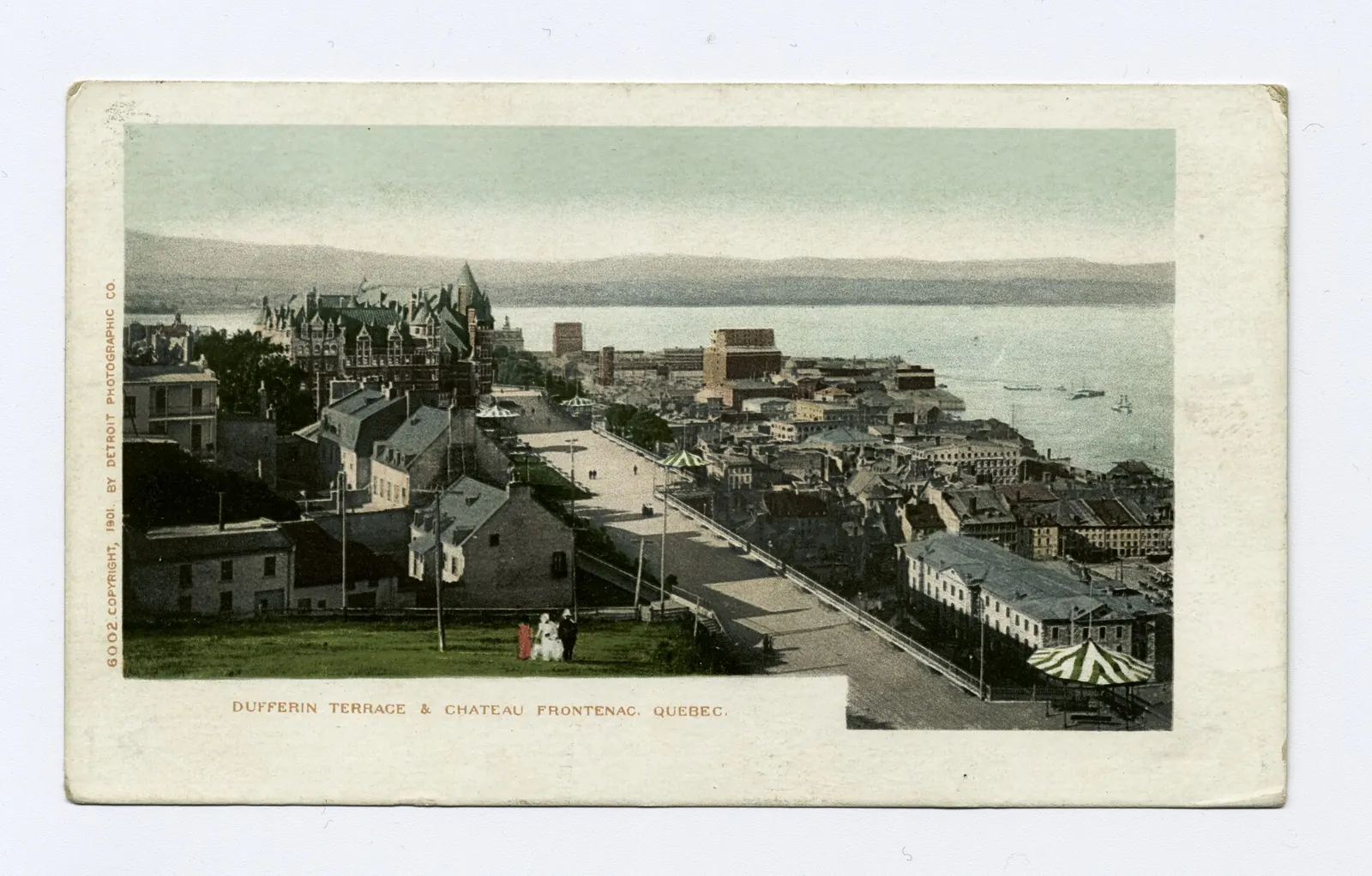 Château Frontenac: La Terasse, Dufferin St., Chateau Frontenac, Quebec, P. Q (NYPL b12647398-62450)