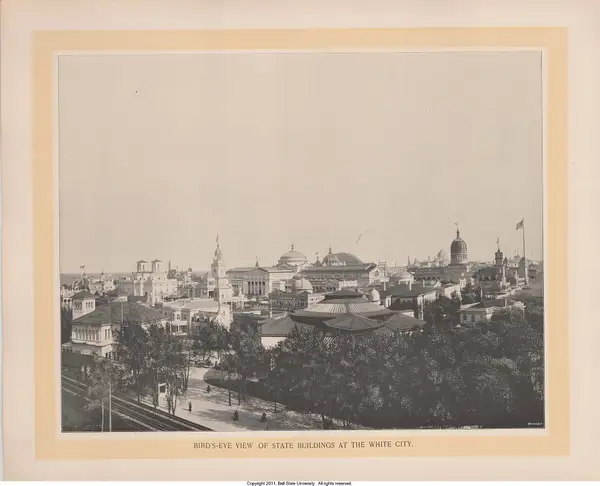 Bird's-Eye View of State Buildings at the White City, William Henry Jackson