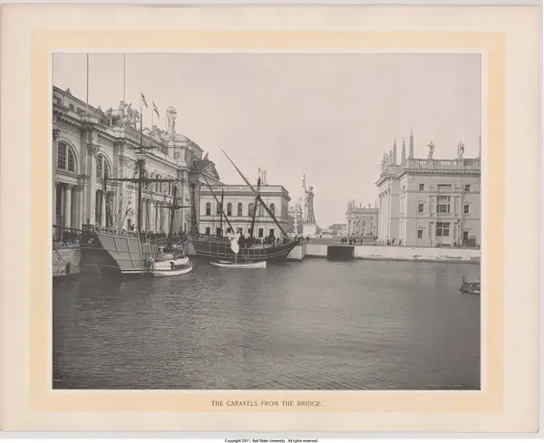 View of the Caravels from the Bridge, William Henry Jackson