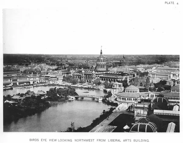 Birds Eye View Looking Northwest From Liberal Arts Building — Official Views Of The World's Columbian Exposition —