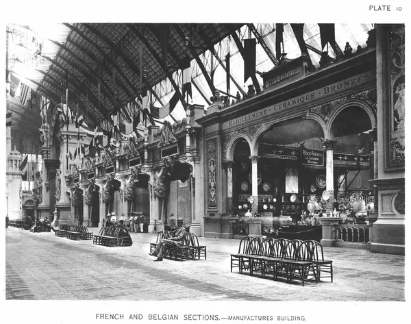 French And Belgian Sections--Manufactures Building — Official Views Of The World's Columbian Exposition —