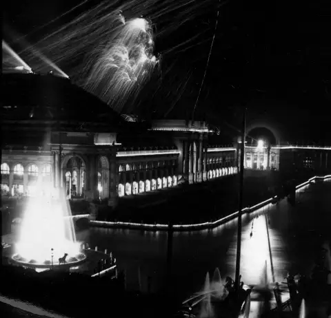 World's Columbian exposition firework stereoscope view