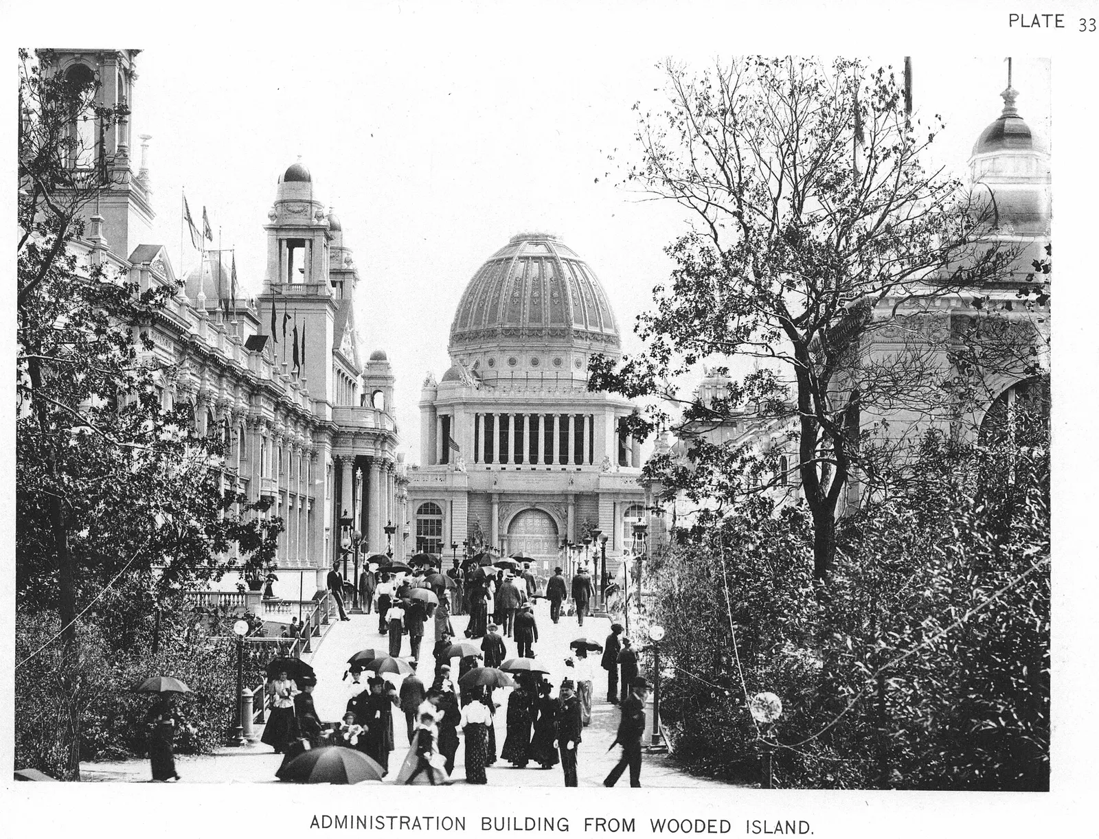 World's Columbian Exposition: Administration Building From Wooded Island — Official Views Of The World's Columbian Exposition — 33