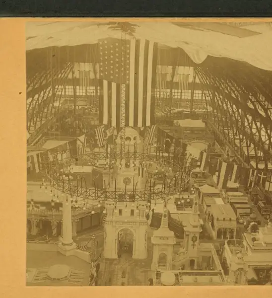 Interior of Liberal Arts building from top of the elevator, World's Columbian Exposition