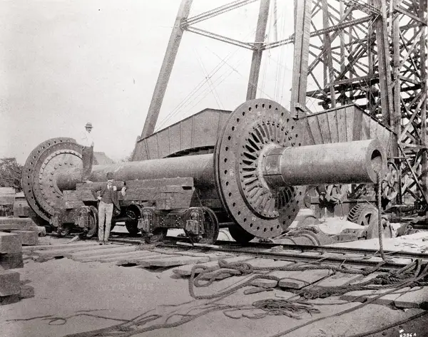 1893 Columbian Exposition Ferris Wheel Axle Before Installation