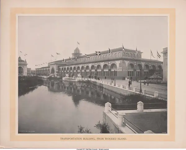 Transportation Building from Wooded Island, William Henry Jackson