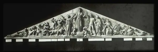 Agriculture building north facade pediment