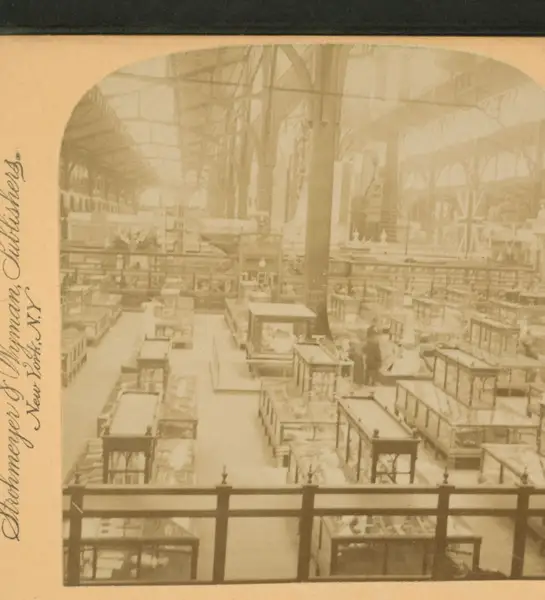 Interior of the Mines and Mining building, World's Fair, Chicago, U.S.A