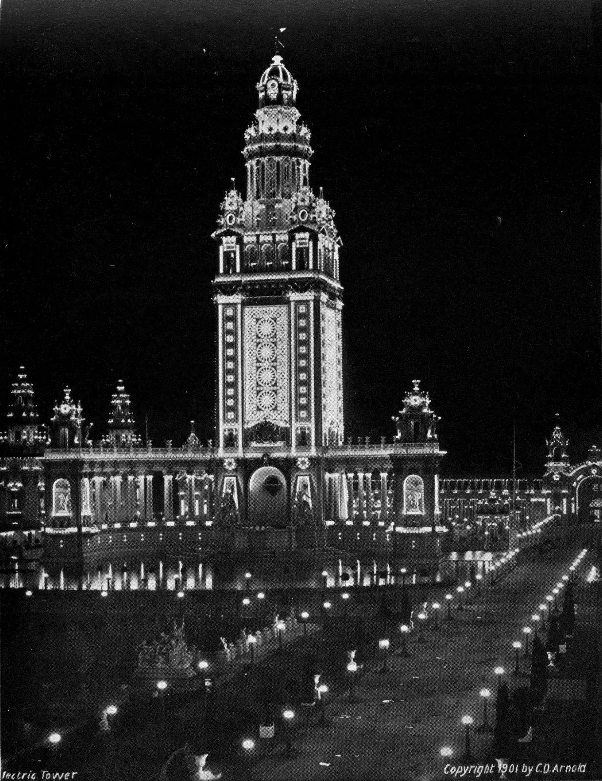 Electric Tower: Pan-American Exposition - Electric Tower at Night