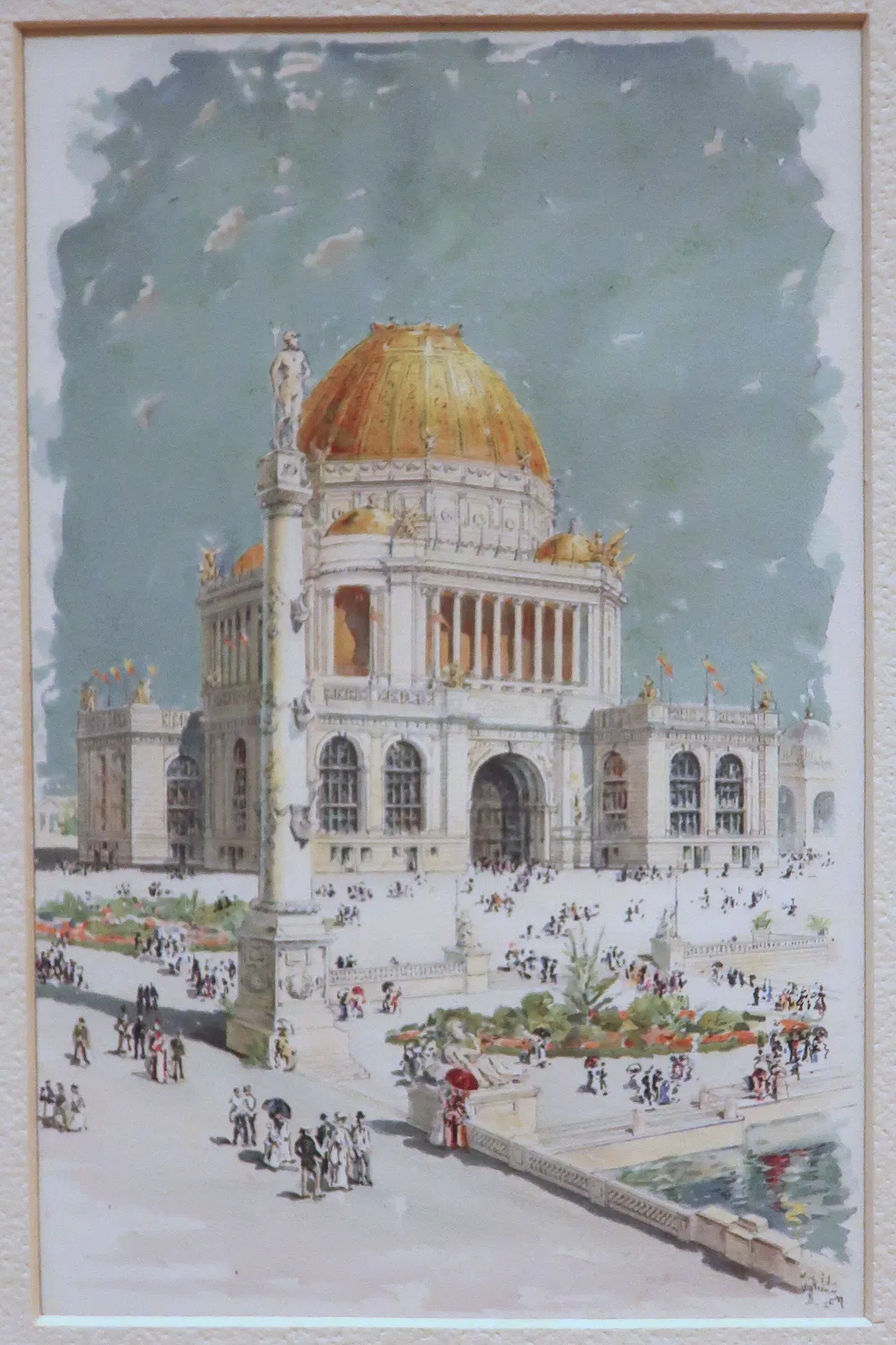 Administration Building: Administration Building by Childe Hassam, World's Columbian Exposition Art Portfolio
