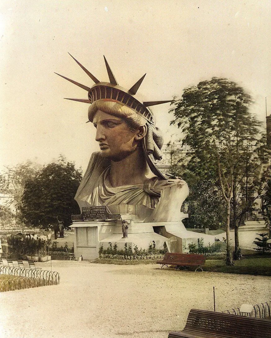 Head of the Statue of Liberty, hypothetical colorization