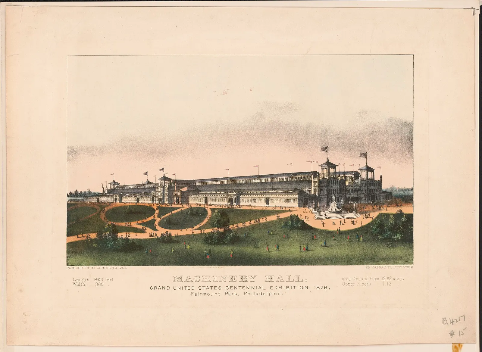 Machinery Hall: Machinery Hall- grand United States centennial exhibition 1876, Fairmount Park, Philadelphia LCCN2002709984