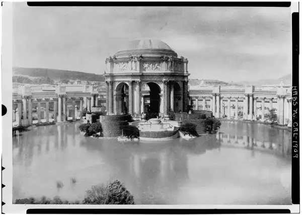 Historic American Buildings Survey From The Blue Book, Official Souvenir View Book Panama Pacific International Exposition - 1915 VIEW FROM THE EAST - Palace of Fine Arts, HABS CAL,38-SANFRA,77-1