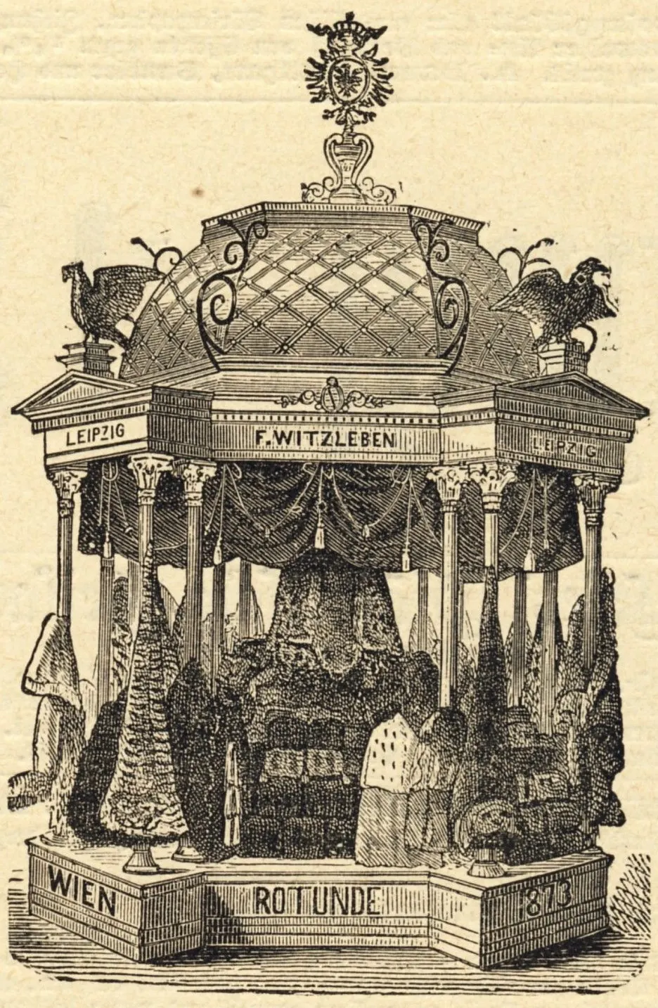 The Rotunde: Pelzhaus F. Witzleben, Wien, Rotunde 1873