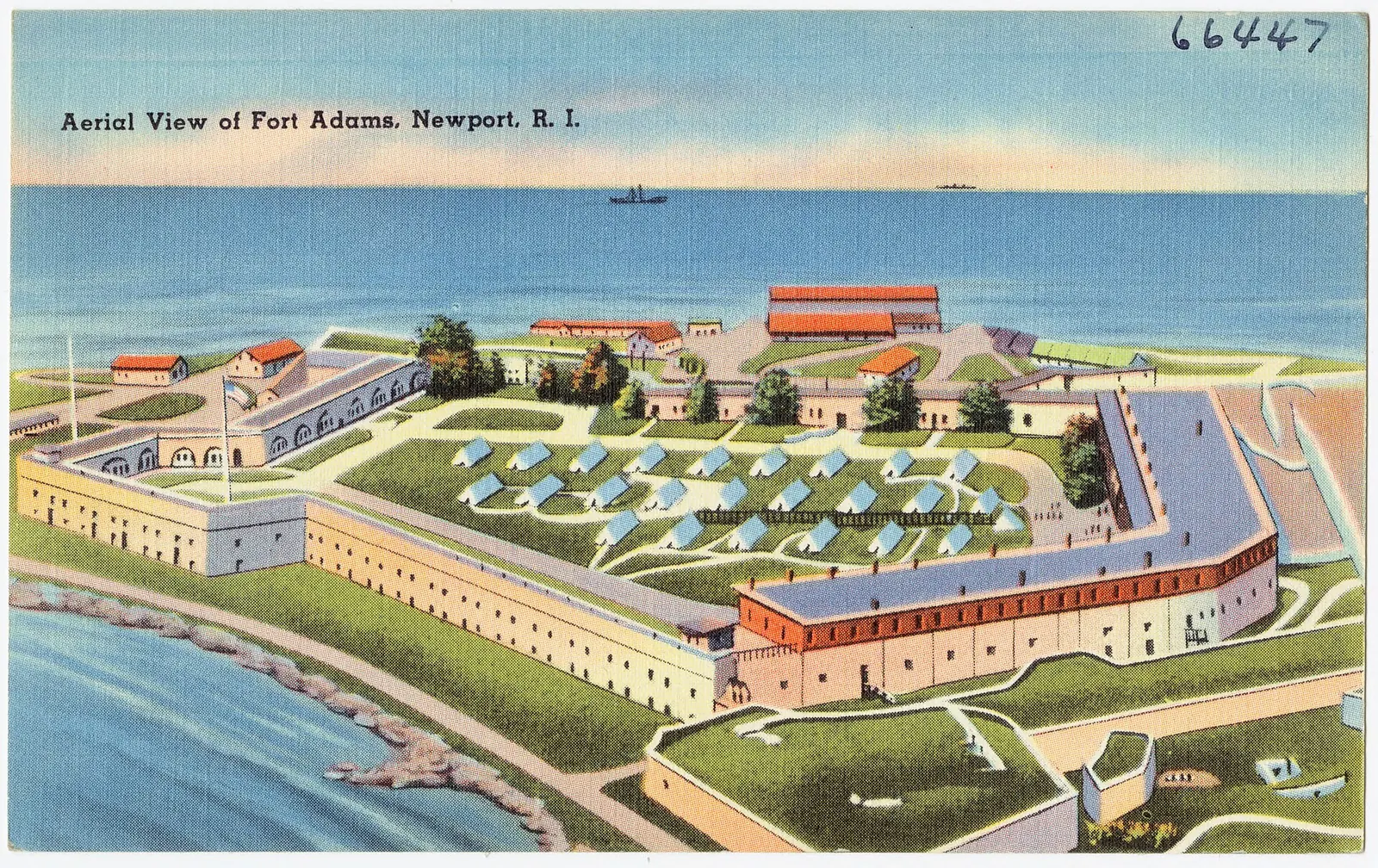 Fort Adams: Aerial view of Fort Adams, Newport, R.I (66447)