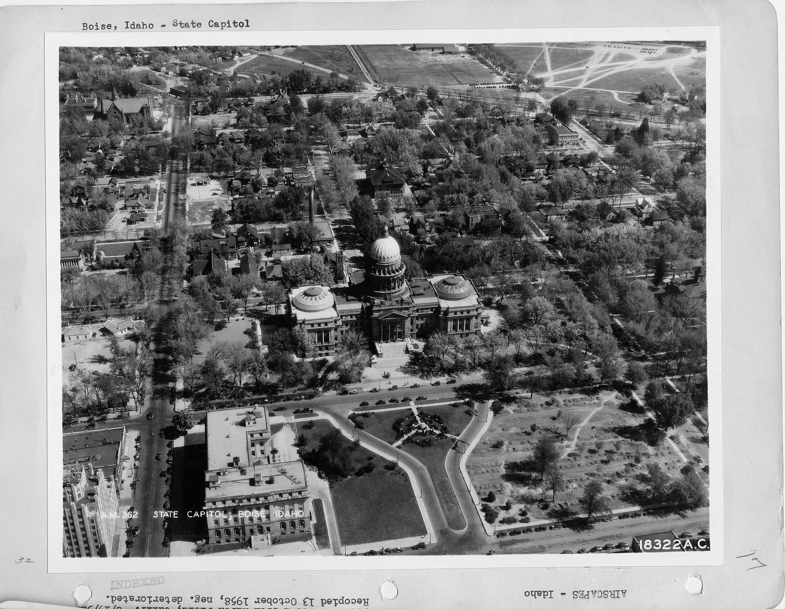 Idaho State Capitol: Idaho - Boise through Boise River - NARA - 23939397