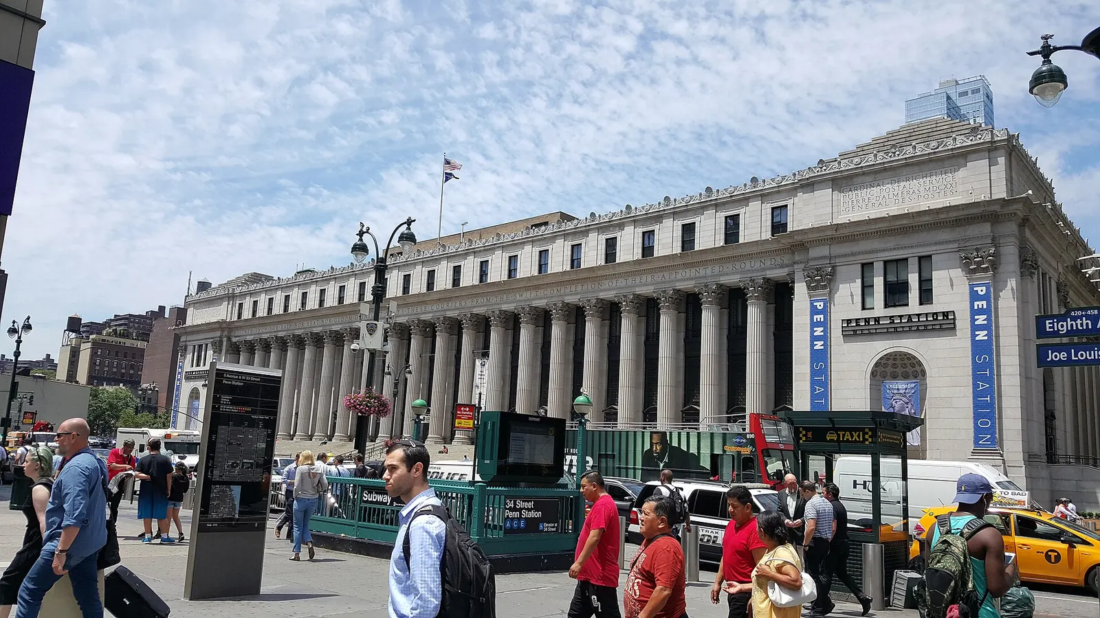 James A. Farley Building: 34 St Eighth entrance 4 vc