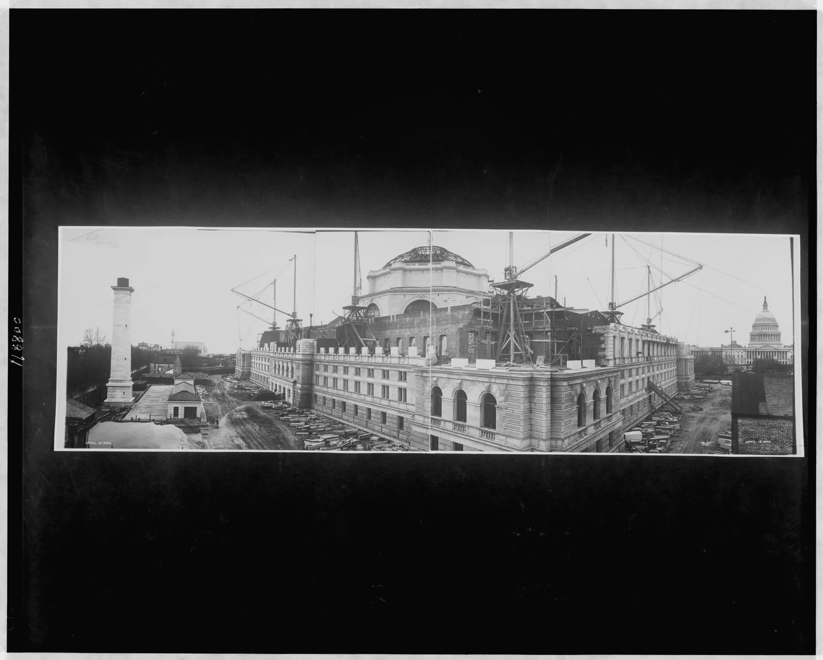 Library of Congress (Thomas Jefferson Building): Construction of the Library of Congress, Washington, D.C., April 19, 1893 LCCN2007664045
