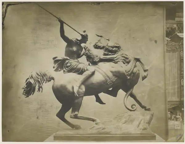 August Kiss's 'Amazon on horseback' displayed in the Crystal Palace, 1851