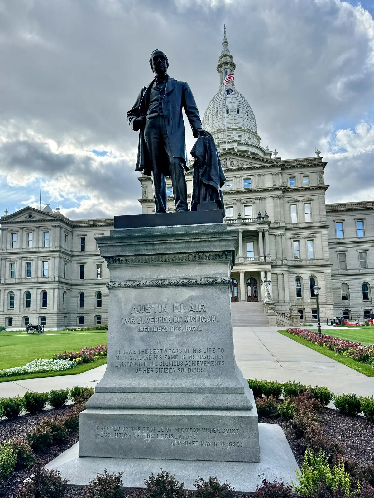 Michigan State Capitol: Austin Blair Monument, Michigan State Capitol, Capitol Avenue, Lansing, MI