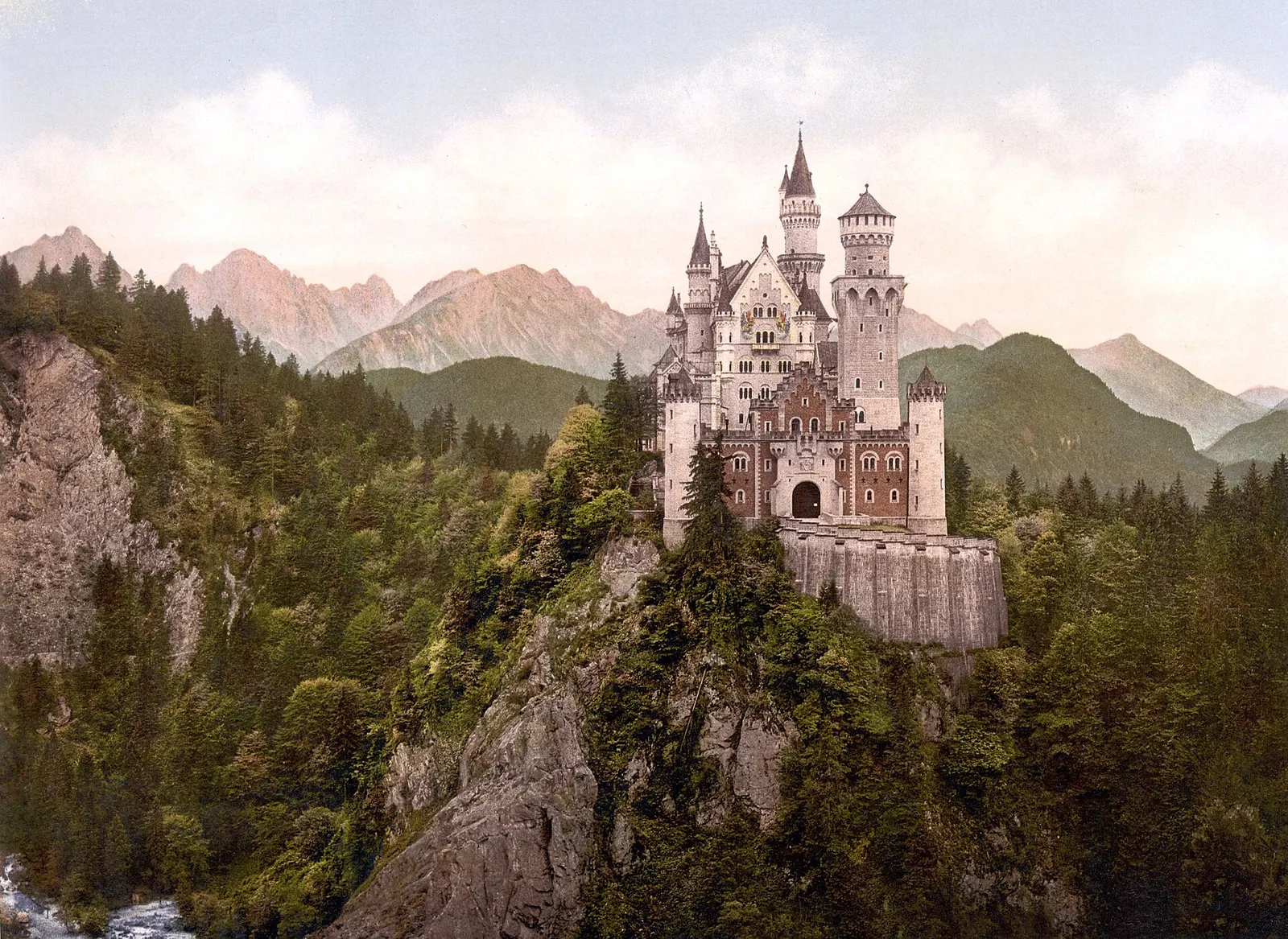 Neuschwanstein Castle: Neuschwanstein Castle LOC print rotated