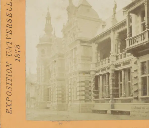 Belgisch paviljoen op de Wereldtentoonstelling van 1878 Section belge Exposition Universelle 1878 (serietitel op object)