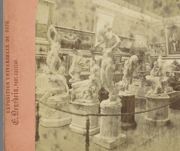De afdeling met Italiaanse kunst op de Wereldtentoonstelling van 1878 Section Italienne - Galerie des Beaux Arts Exposition Universelle de 1878 (serietitel op o
