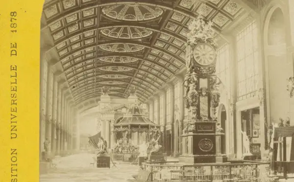 Interieur van de galerij van Jena op de Wereldtentoonstelling van 1878 Galerie d'Jena Exposition Universelle de 1878 (serietitel op object)