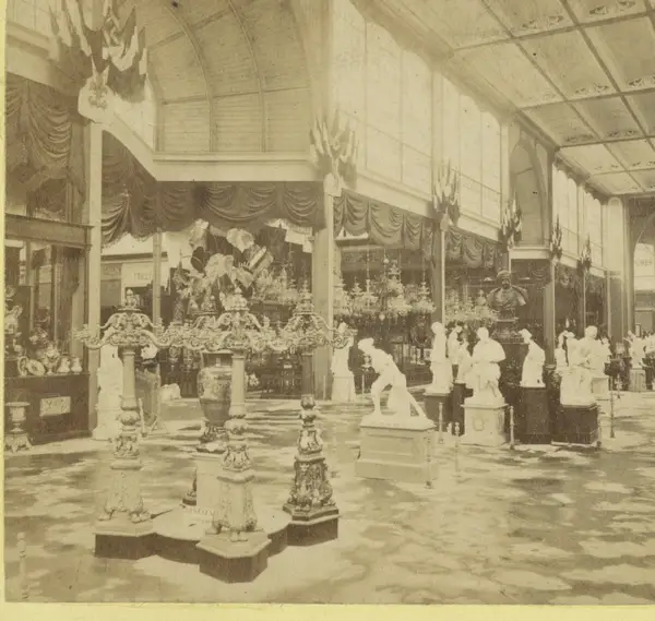 Het Italiaanse paviljoen op de Wereldtentoonstelling van 1878 Grande Galerie Italienne Exposition Universelle 1878 (serietitel op object)