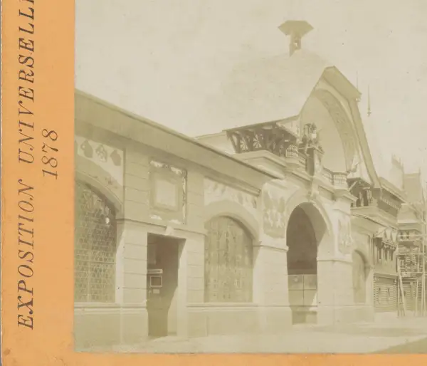 Zwitserse paviljoen op de Wereldtentoonstelling van 1878 Section suisse Exposition Universelle 1878 (serietitel op object)