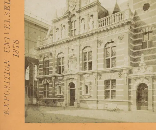 Het Nederlandse paviljoen op de Wereldtentoonstelling van 1878 Section des Pays-Bas Exposition Universelle 1878 (serietitel op object)
