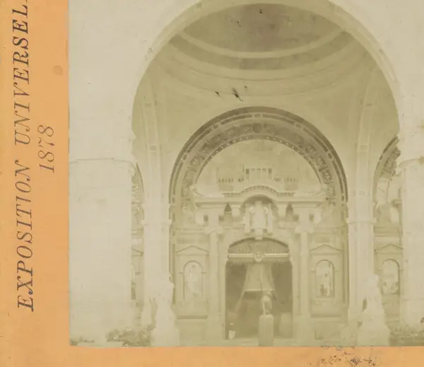 Kunstpaviljoen op de Wereldtentoonstelling van 1878 Pavillon des Beaux-Arts Exposition Universelle 1878 (serietitel op object)