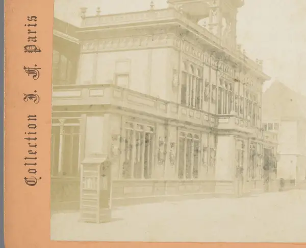 Het paviljoen van de Verenigde Staten op de Wereldtentoonstelling van 1878 Etats Unis Amérique Exposition Universelle 1878 (serietitel op object)