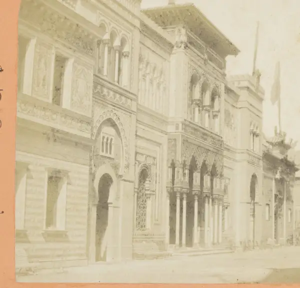 Het Spaanse paviljoen op de Wereldtentoonstelling van 1878 Espagne Exposition Universelle 1878 (serietitel op object)
