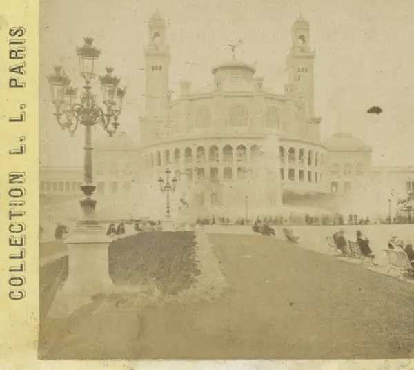 Gezicht op het Palais du Trocadéro op de Wereldtentoonstelling van 1878 Palais du Trocadéro Exposition universelle 1878 (serietitel op object)