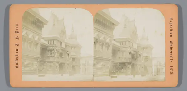 Het Russische paviljoen op de Wereldtentoonstelling van 1878 Russie Exposition Universelle 1878 (serietitel op object)