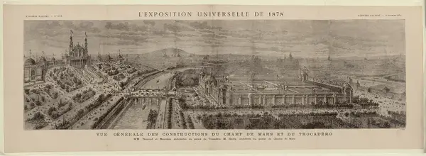 L’Exposition universelle de 1878 Vue générale des constructions du Champ de Mars et du Trocadéro, G.30804