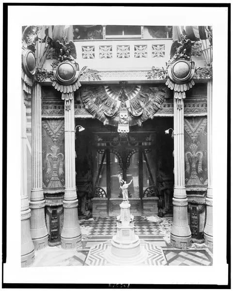 Interior view of the Pavilion of Mexico, Paris Exposition, 1889