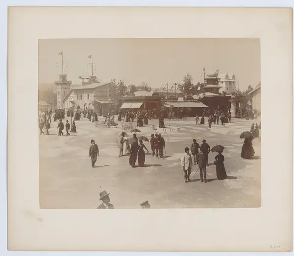 At the foot of the Eiffel Tower, 1889