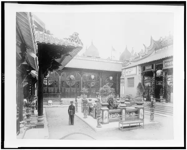 Pavilion of Cochinchine courtyard, Paris Exposition, 1889