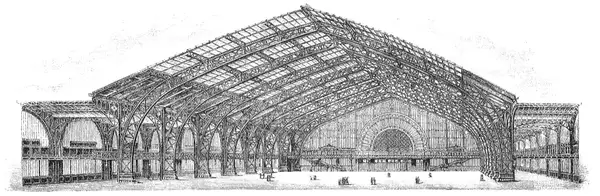 Interior of the Galerie des Machines, 1889