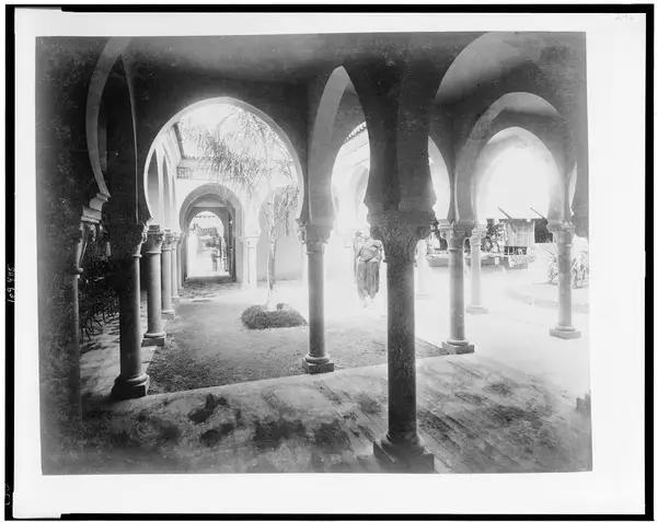 Courtyard, Pavilion of Tunisia (?), Paris Exposition, 1889