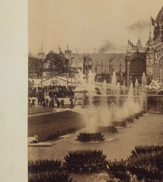 Fountain Coutan and the Central Dome, Paris Exposition, 1889