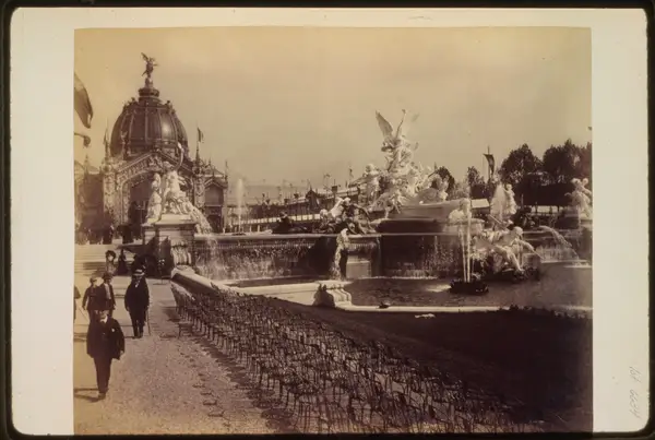 Fountain Coutan and the Central Dome, Paris Expostion, 1889