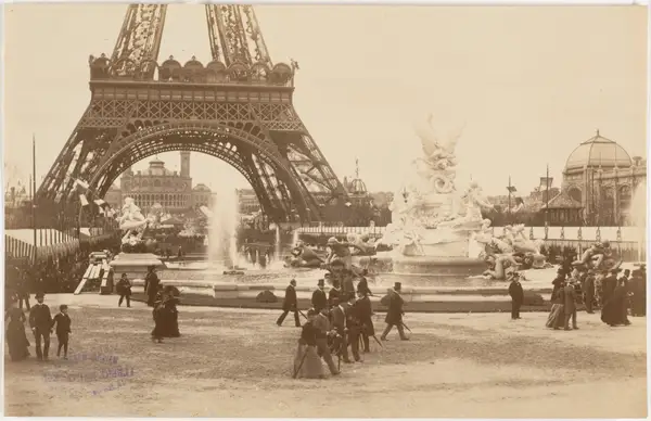 The Champ de Mars toward the Trocadéro, beneath the Eiffel Tower, 1889