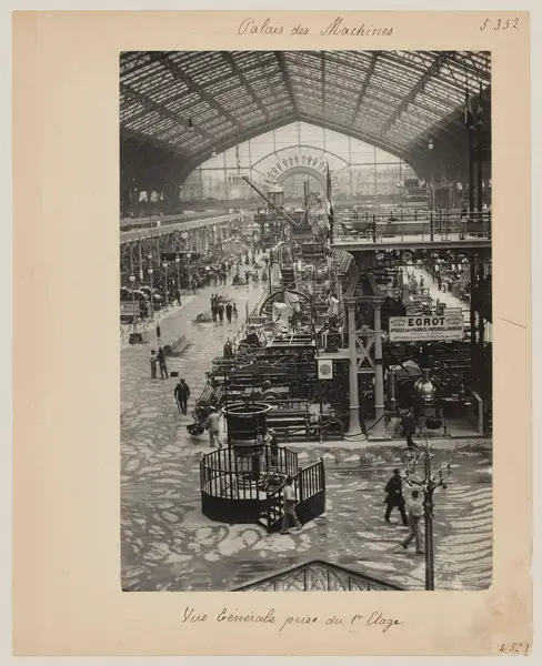 Machinery seen from the first floor of the Galerie des Machines