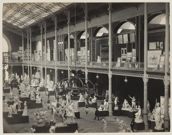 Interior of the Palace of Fine Arts with sculpture groups